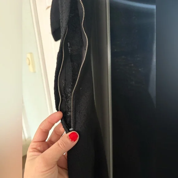 Vintage Mod mad men 1950s 1960 black dress small - Picture 3 of 8